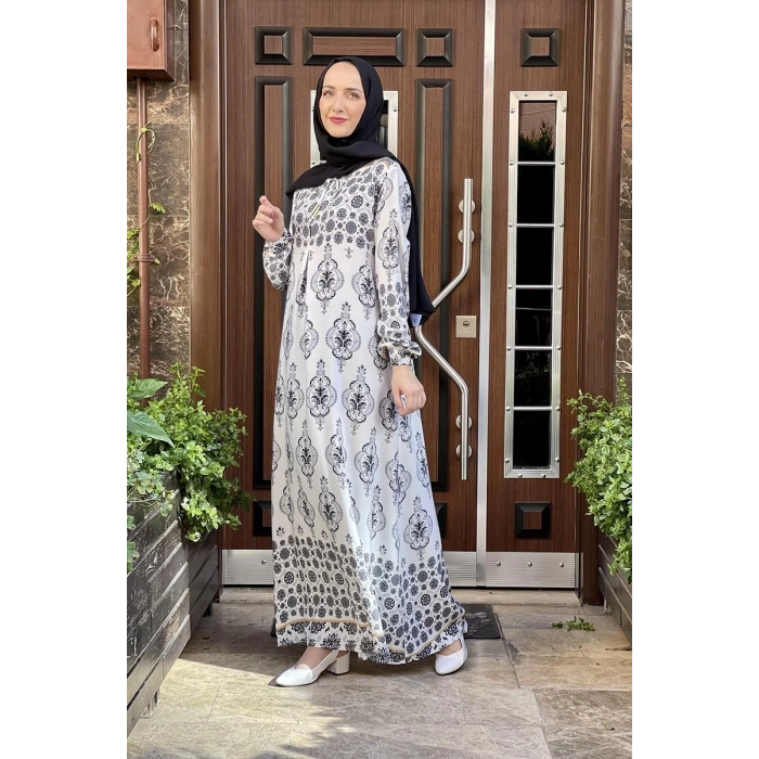 Moda Çizgi Tesettür Elbise