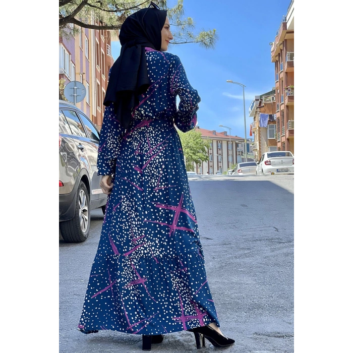Moda Çizgi Tesettür Elbise