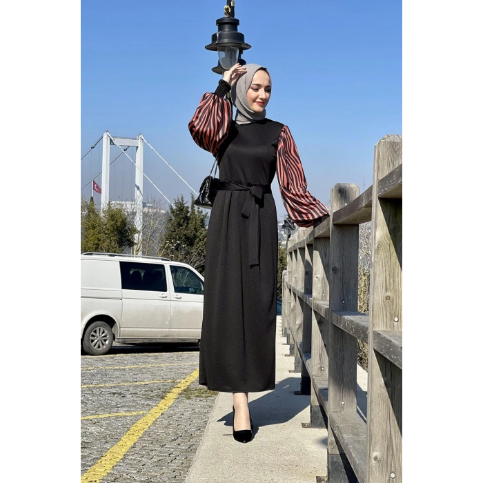 Moda Çizgi Tesettür Elbise