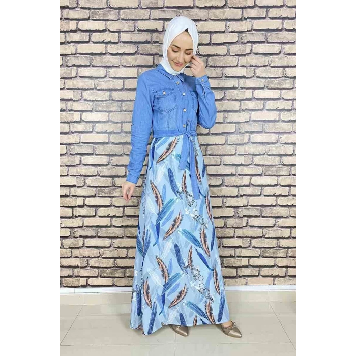 Moda Çizgi Tesettür Elbise