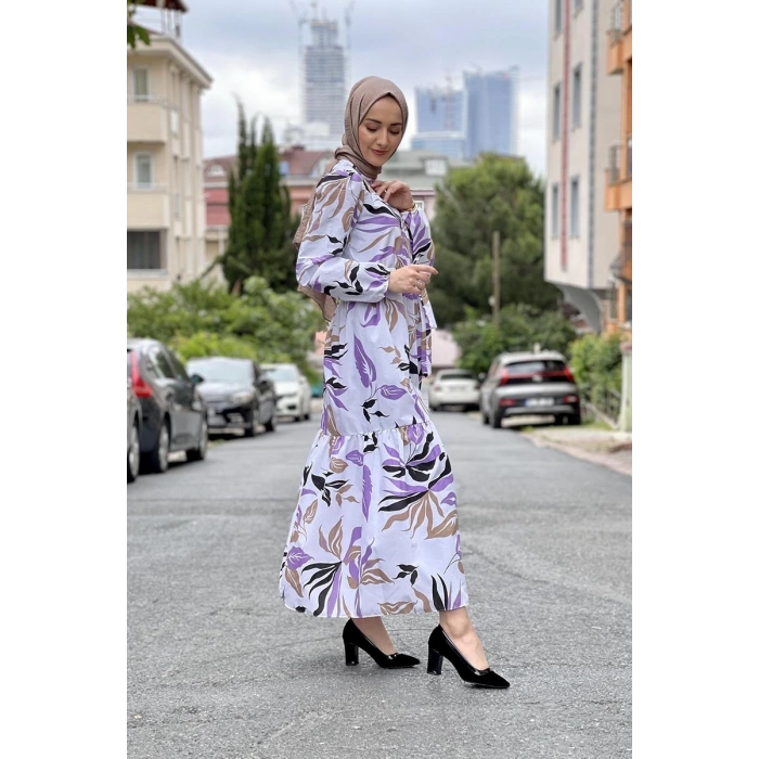 Moda Çizgi Tesettür Elbise