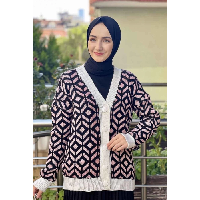 Moda Çizgi Triko Hırka