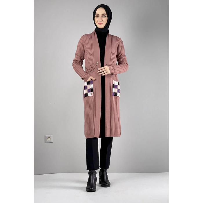 Moda Çizgi Triko Hırka