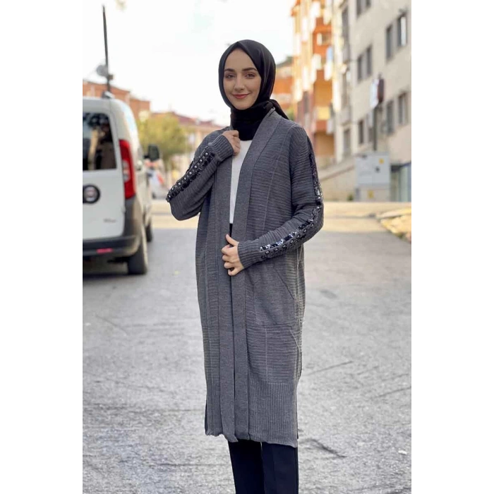 Moda Çizgi Triko Hırka