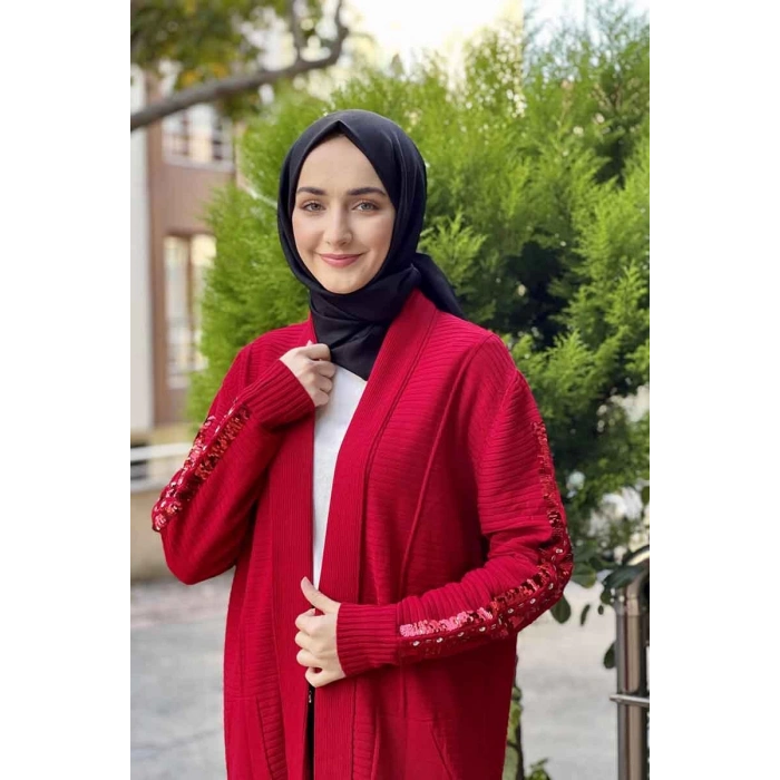 Moda Çizgi Triko Hırka