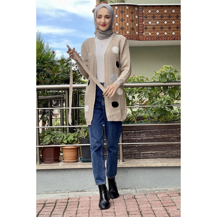 Moda Çizgi Triko Hırka