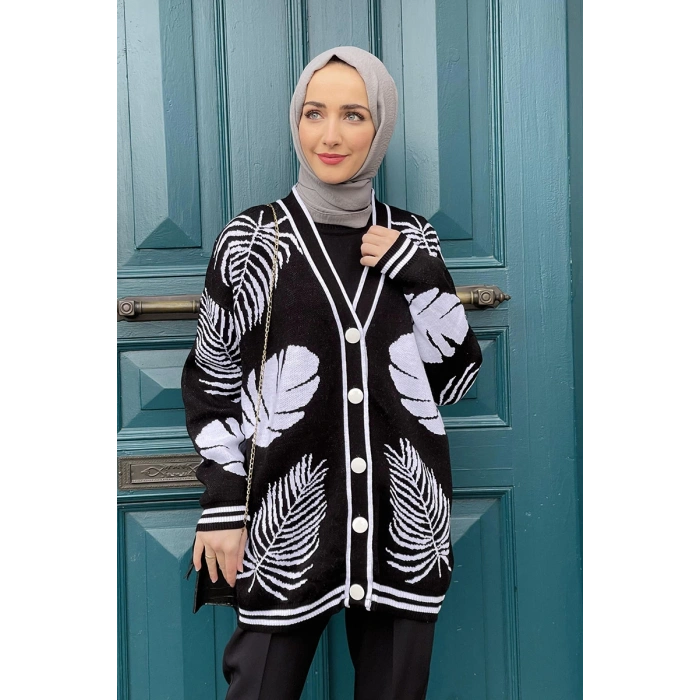 Moda Çizgi Triko Hırka