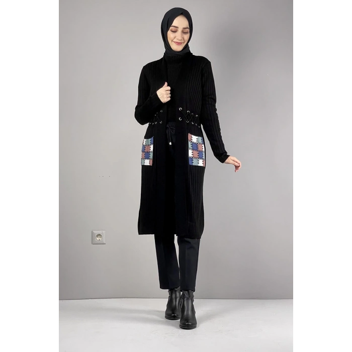 Moda Çizgi Triko Hırka