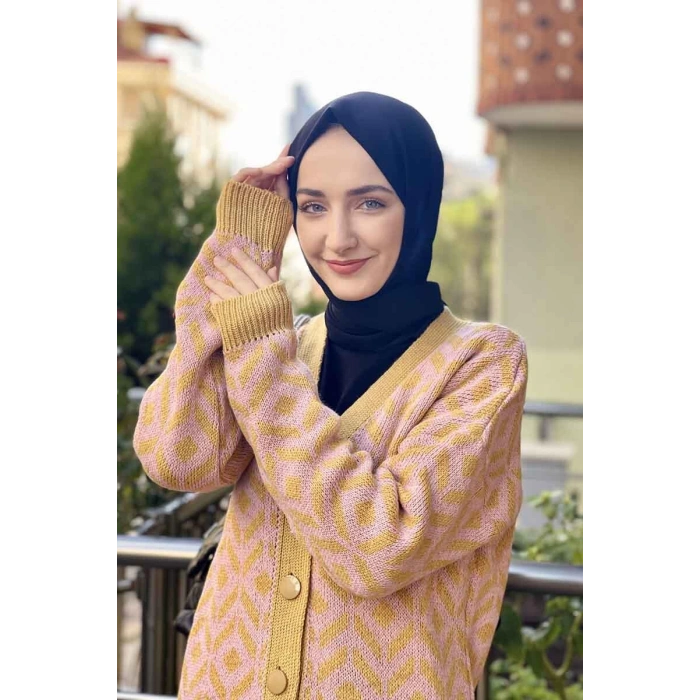 Moda Çizgi Triko Hırka