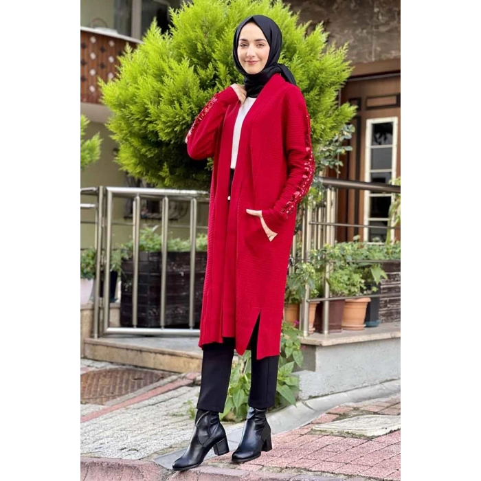 Moda Çizgi Triko Hırka