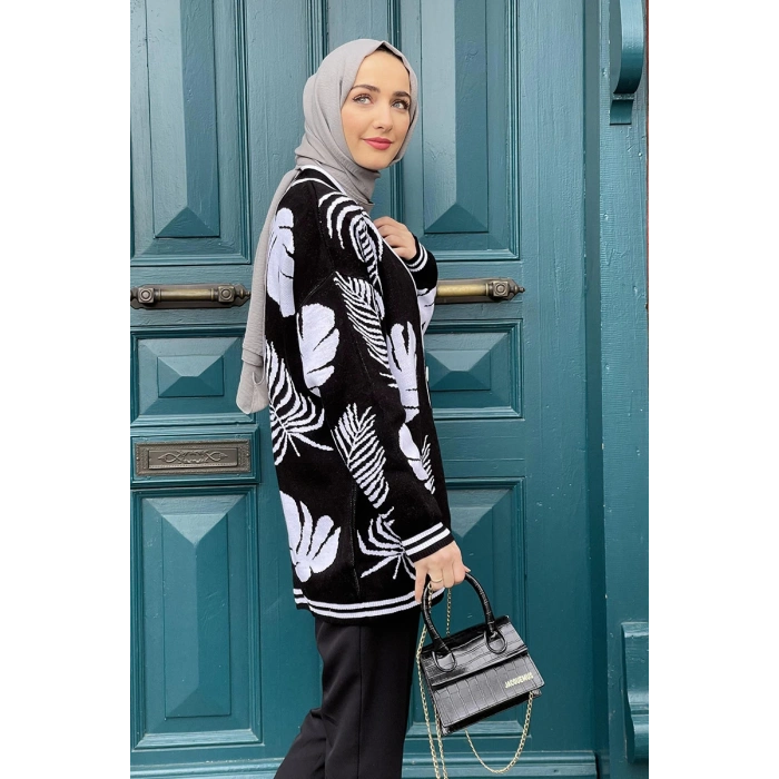 Moda Çizgi Triko Hırka