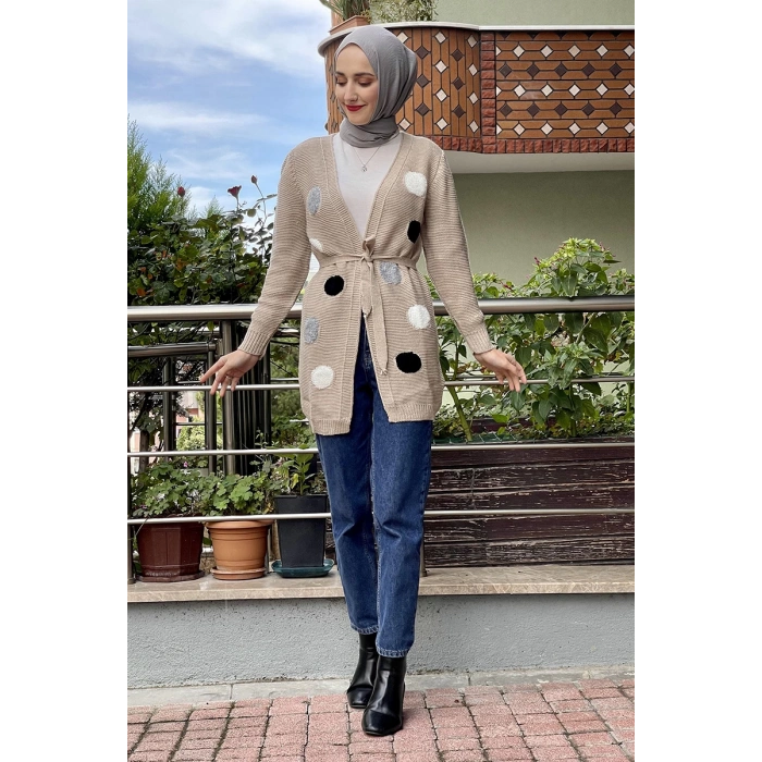 Moda Çizgi Triko Hırka