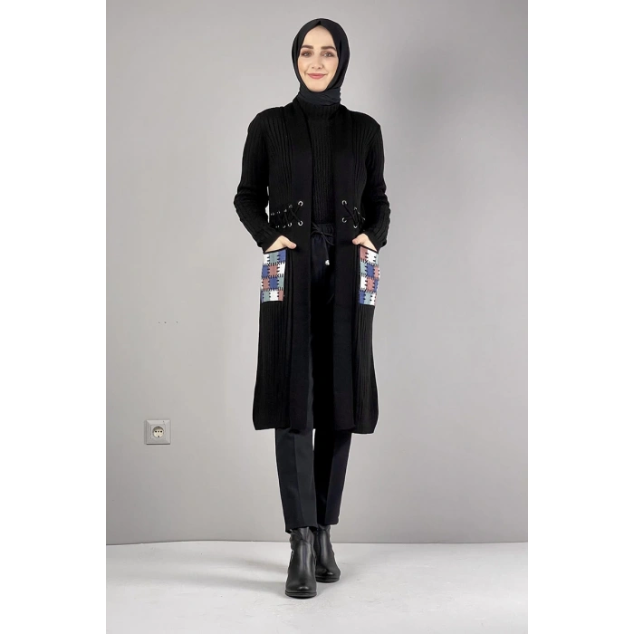 Moda Çizgi Triko Hırka