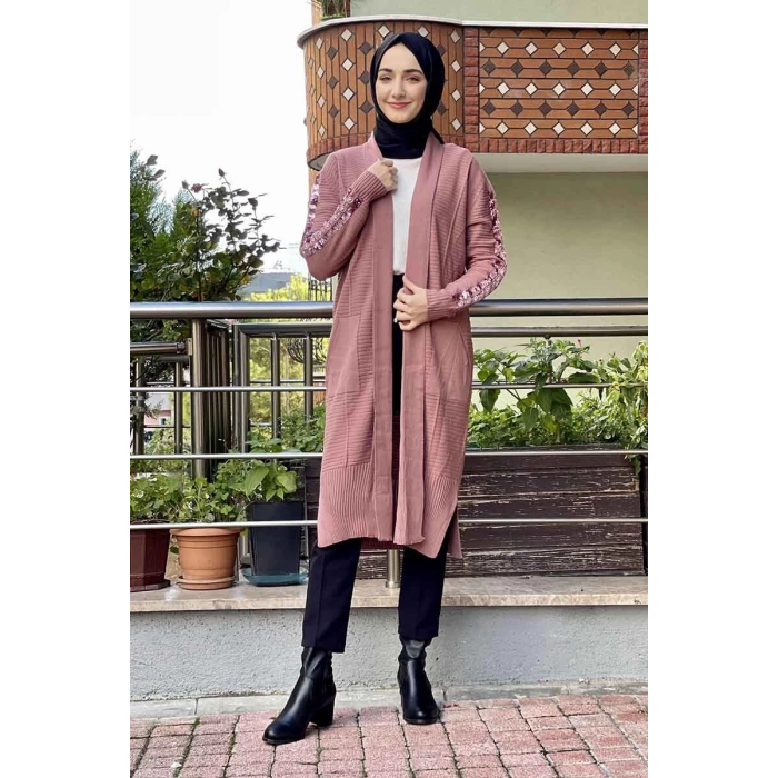 Moda Çizgi Triko Hırka