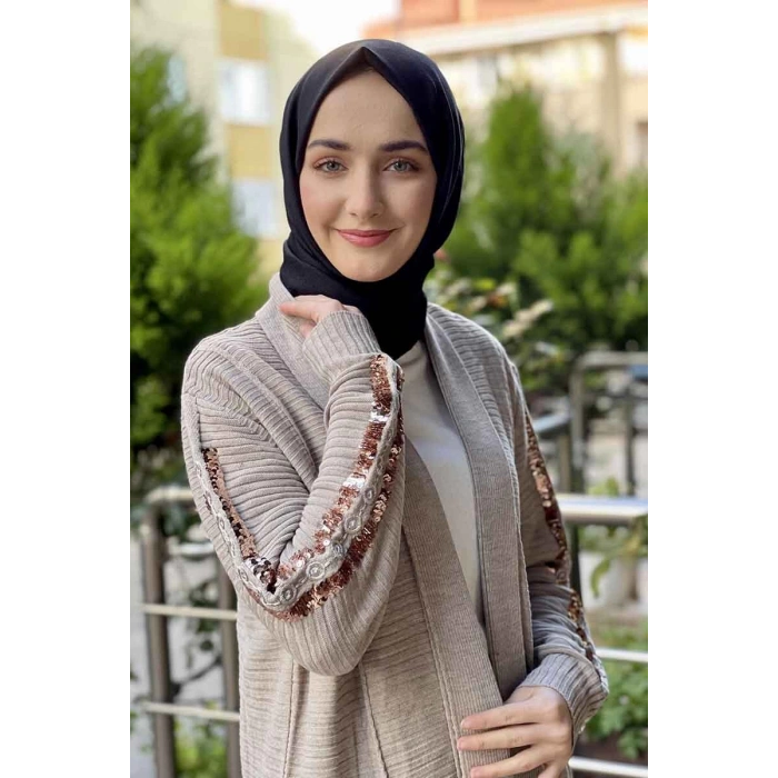 Moda Çizgi Triko Hırka