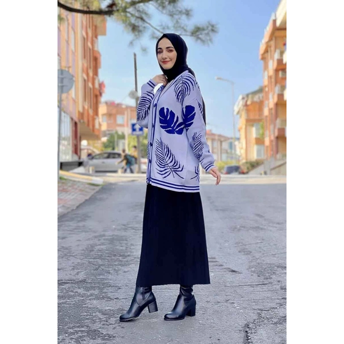 Moda Çizgi Triko Hırka