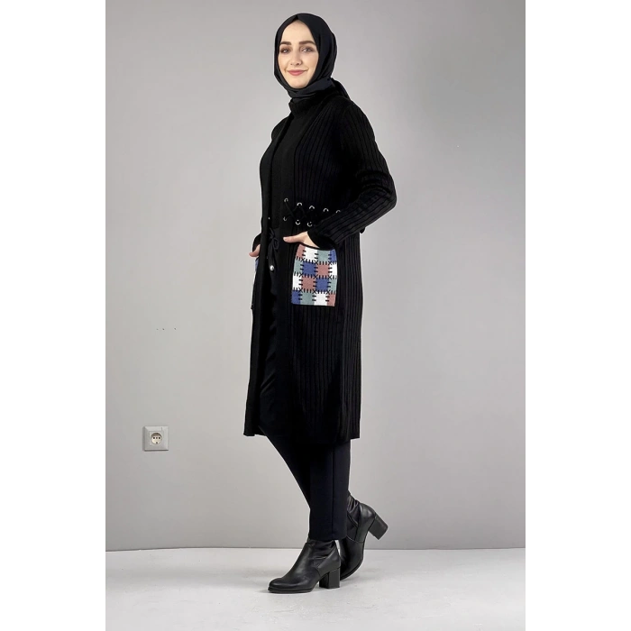 Moda Çizgi Triko Hırka