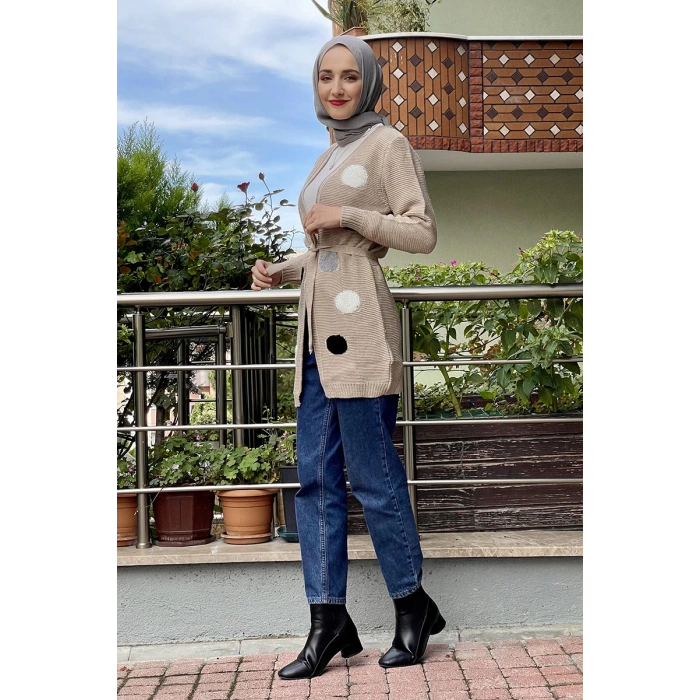 Moda Çizgi Triko Hırka