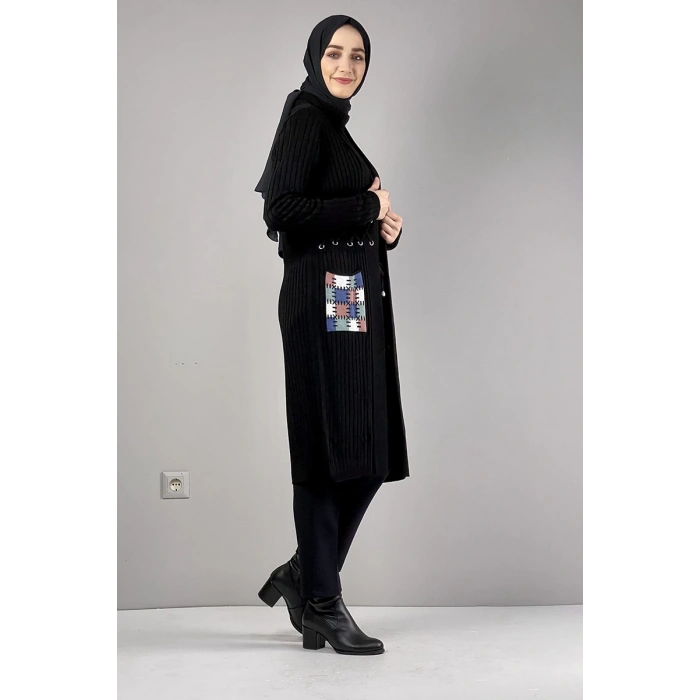 Moda Çizgi Triko Hırka