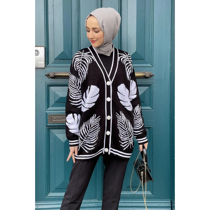 Moda Çizgi Triko Hırka