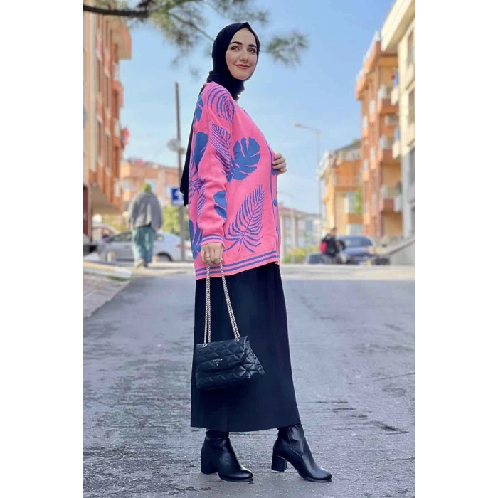 Moda Çizgi Triko Hırka