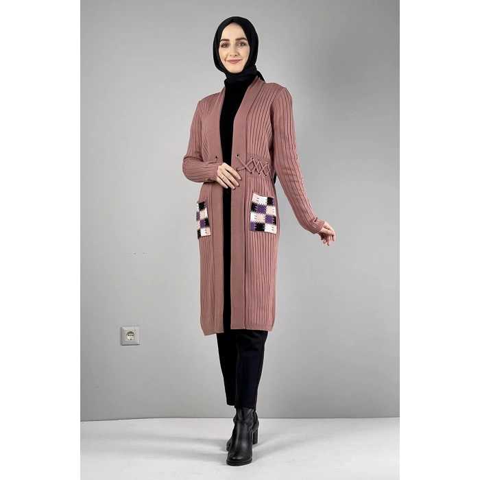 Moda Çizgi Triko Hırka