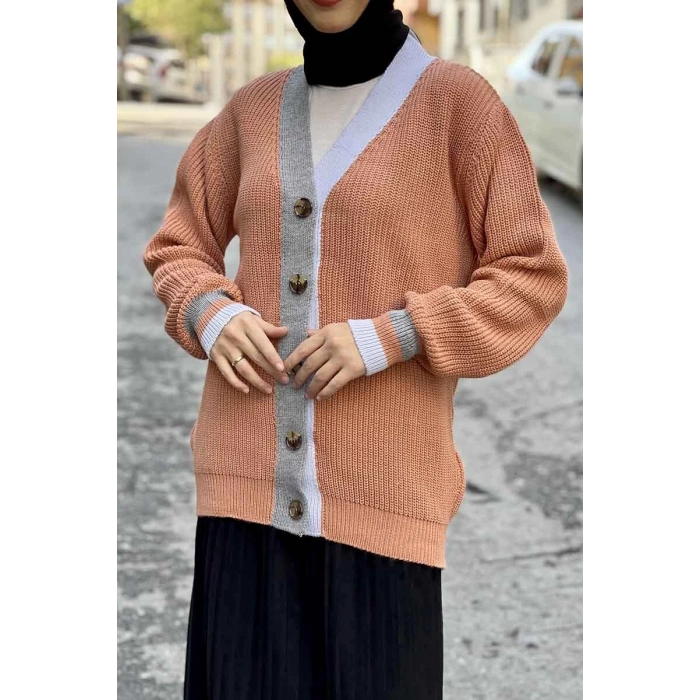 Moda Çizgi Triko Hırka