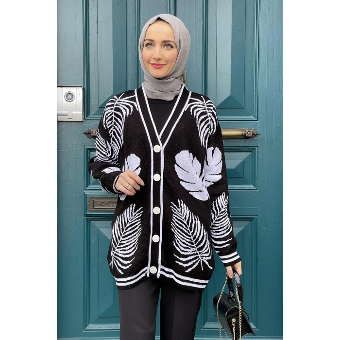 Moda Çizgi Triko Hırka