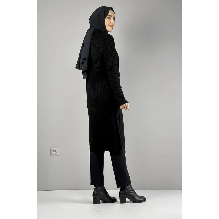 Moda Çizgi Triko Hırka