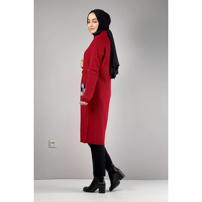 Moda Çizgi Triko Hırka