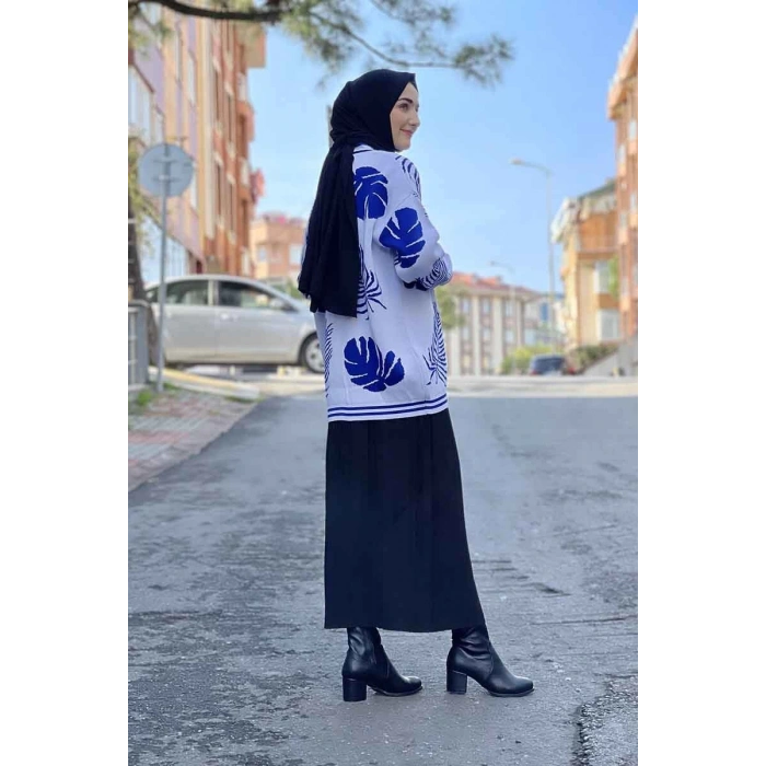 Moda Çizgi Triko Hırka