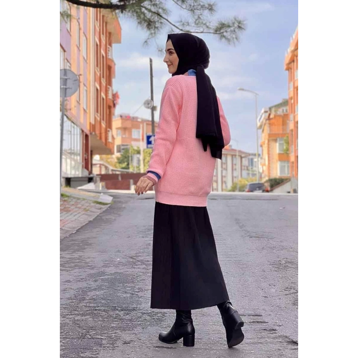 Moda Çizgi Triko Hırka