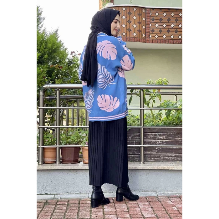 Moda Çizgi Triko Hırka