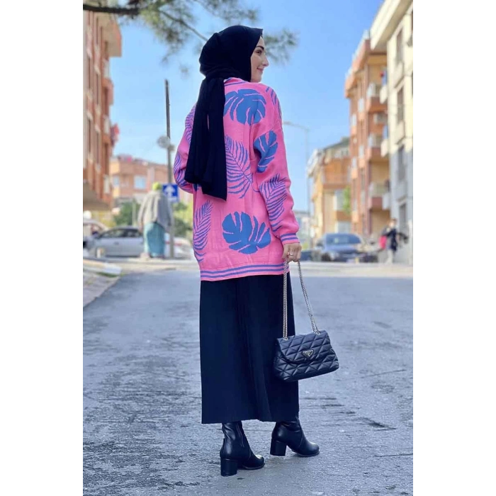 Moda Çizgi Triko Hırka