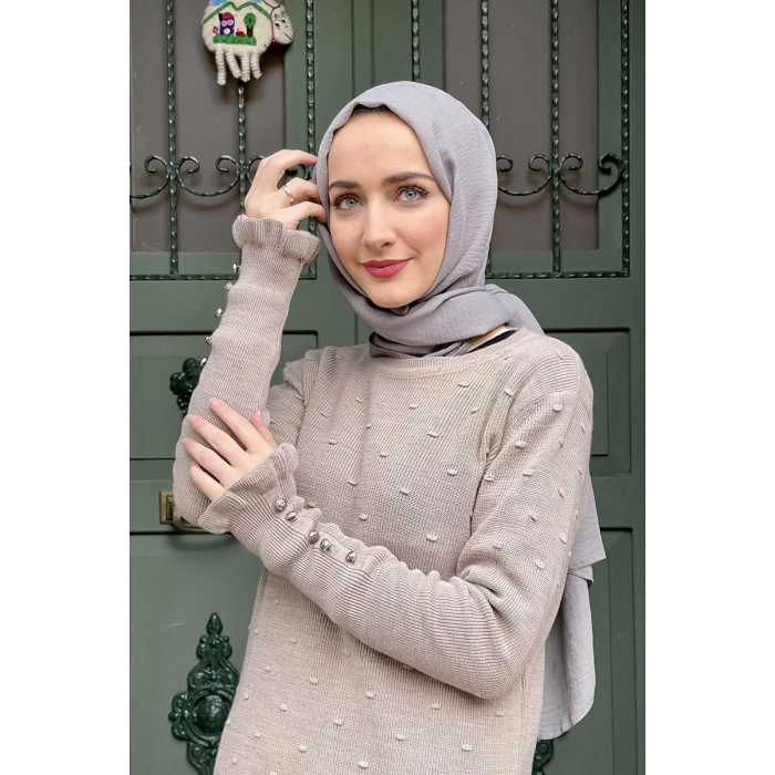 Moda Çizgi Triko Tunik