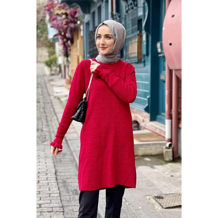 Moda Çizgi Triko Tunik