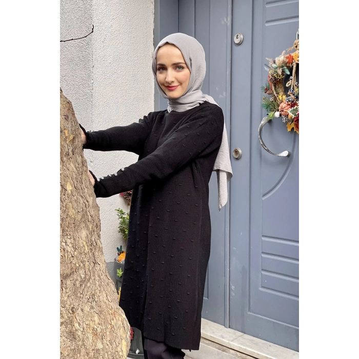 Moda Çizgi Triko Tunik