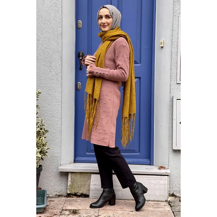 Moda Çizgi Triko Tunik