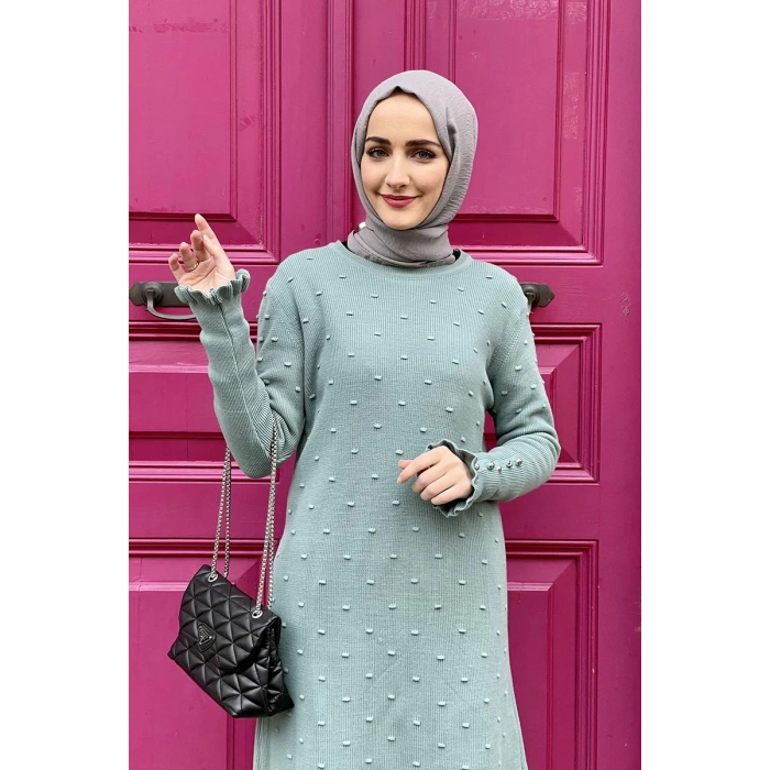 Moda Çizgi Triko Tunik