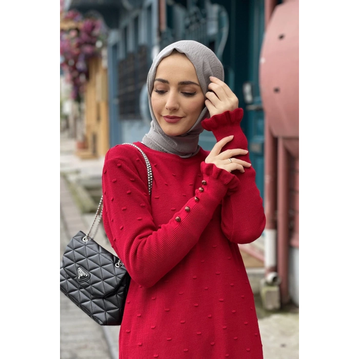 Moda Çizgi Triko Tunik