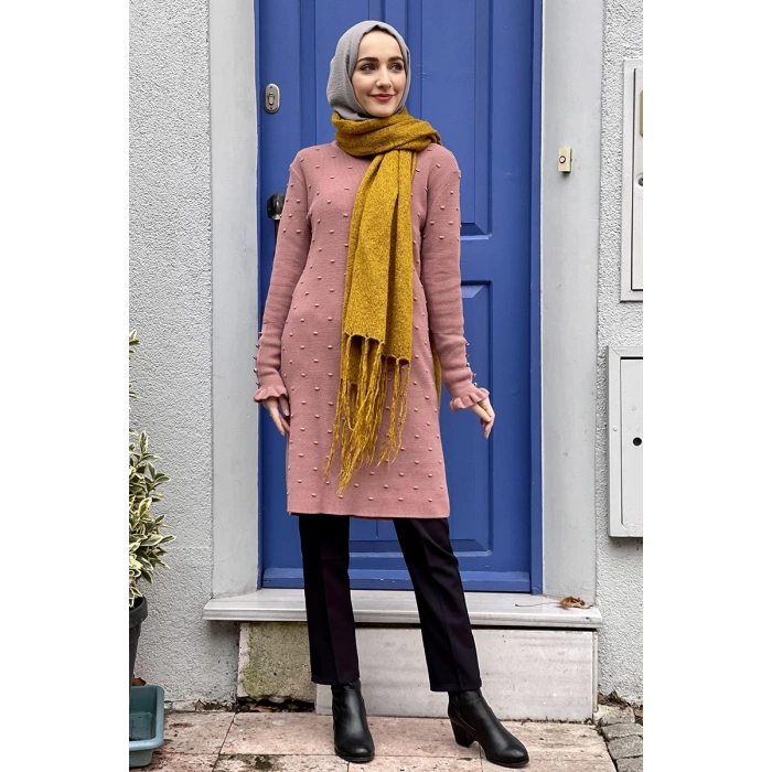 Moda Çizgi Triko Tunik