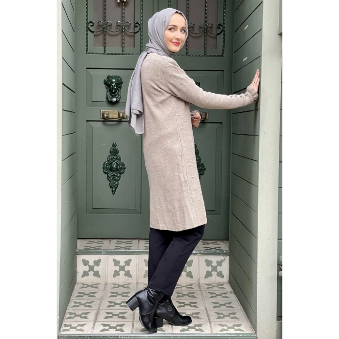 Moda Çizgi Triko Tunik