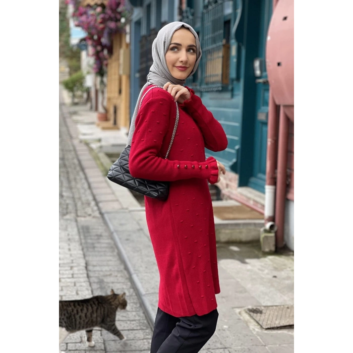 Moda Çizgi Triko Tunik
