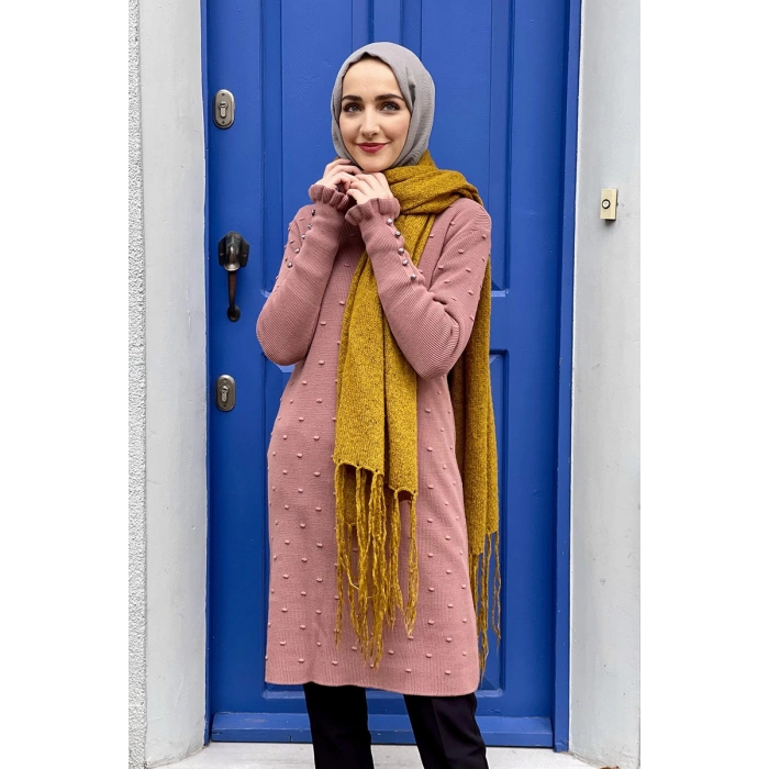 Moda Çizgi Triko Tunik