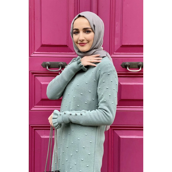 Moda Çizgi Triko Tunik