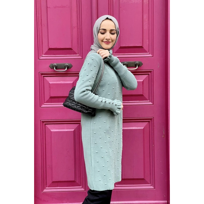 Moda Çizgi Triko Tunik