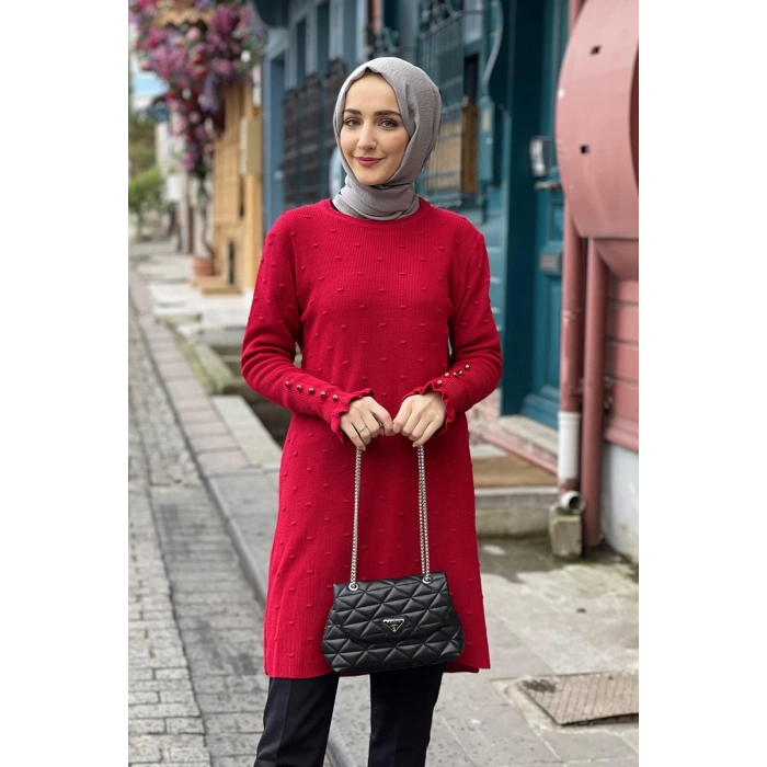 Moda Çizgi Triko Tunik