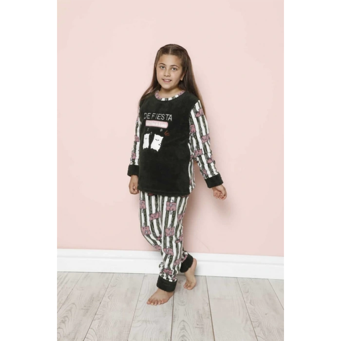 moda çizgi WelSoft Polar Çocuk Pijama Takımı 20243Y