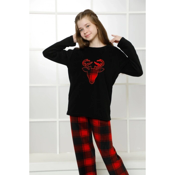 Moda Çizgi WelSoft Polar Çocuk Pijama Takımı 4632