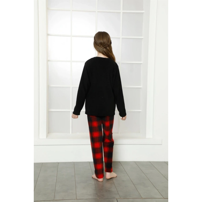 Moda Çizgi WelSoft Polar Çocuk Pijama Takımı 4632